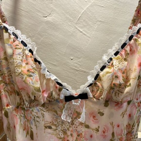 Emmaline Floral Lace Trim Maxi Dress - Picture 5 of 12